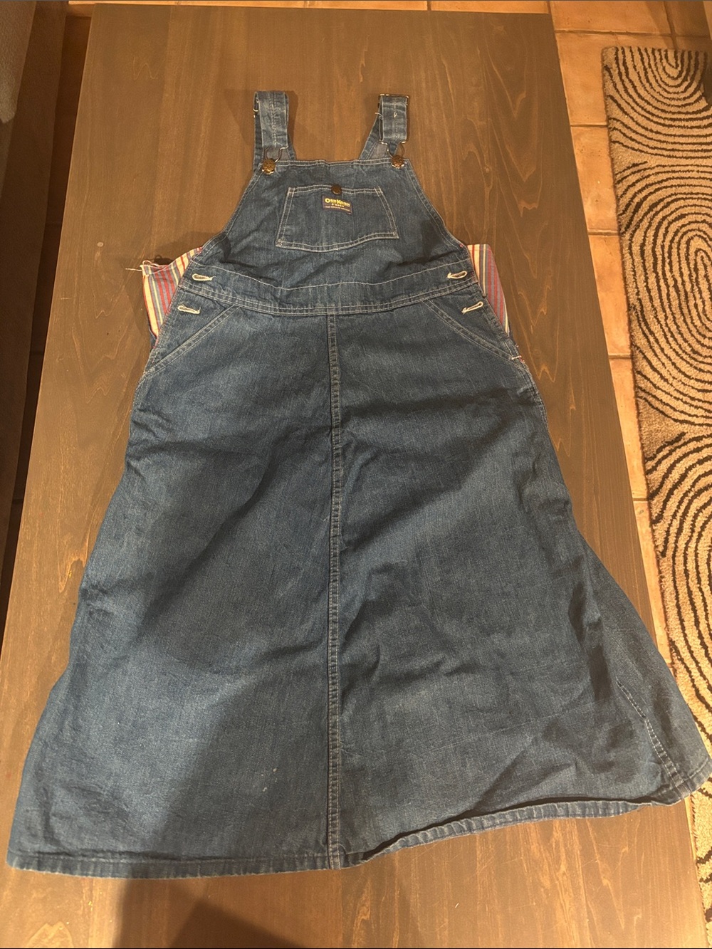 OshKosh B'gosh Girls' Dark Blue Denim Overall Skirt